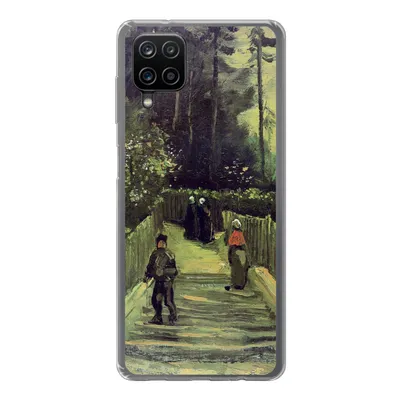 Produktbild von MuchoWow® Handyhülle Schutzhülle Hülle für Samsung Galaxy A12 Schräger Weg in Montmartre - Vincent van Gogh Silikon Softcase Handy Hülle - Bild