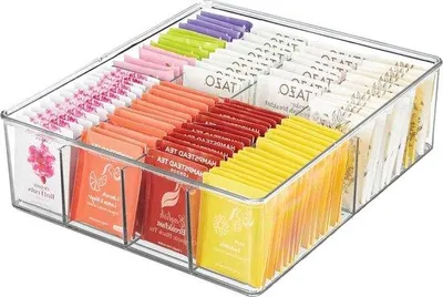 Produktbild von Famanu Vorratsbehälter - Küchenorganizer mit 8 Fächern - Transparent