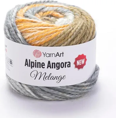 Produktbild von YarnArt Alpine Angora Melange 6403, Weiche Vielseitige Wolle für Herbstprojekte