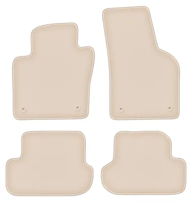 Produktbild von DURBAN Beige Velours-Fußmatten-Set für Volkswagen Beetle Cabrio, Coupé (2012-2019)