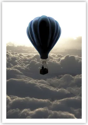 Produktbild von Poster - Poster ohne Rahmen - Wolke Ballon Himmel - 70x100 cm - Wand Bild - Wanddeko - Wandbilder - Kunstposter - Wandposter - Bilder - Kunstdruck - Wanddekoration - Wandbild - P2XPA70x100-3577