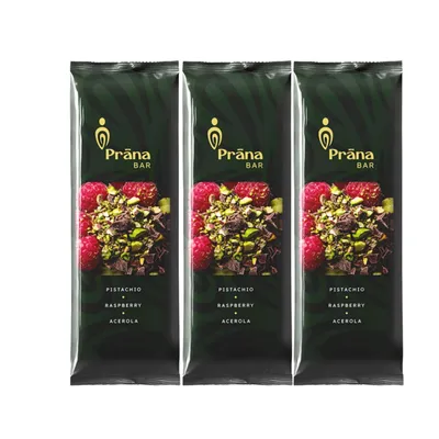 Produktbild von 3x35g Prana Superfood Bar Pistazien Himbeeren Acerola / glutenfrei / ohne Zuckerzusatz / vegan