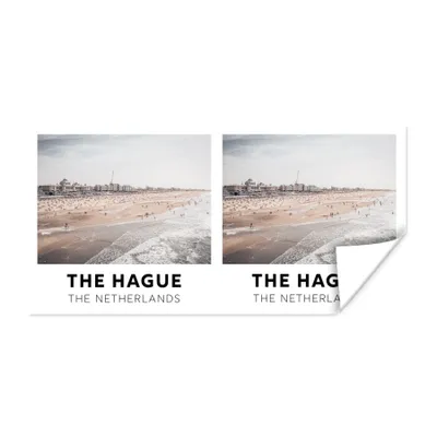 Produktbild von MuchoWow® Poster Den Haag - Niederlande - Strand 80x40 cm - Wanddeko