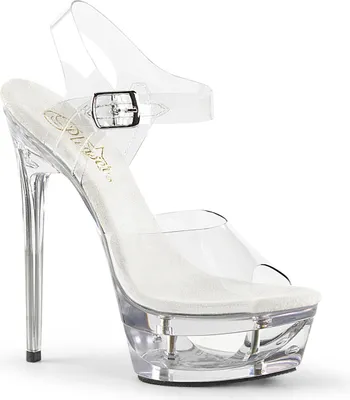 Produktbild von ECLIPSE-608 Damen Sandale von Pleaser, Transparent EU 39, US 9