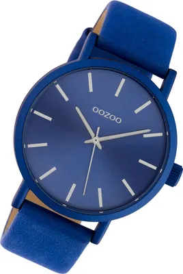Produktbild von Oozoo Armbanduhr blau Leder C10452 Timepieces Damen Analog-Quarzuhr UOC10452