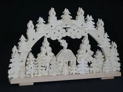Produktbild von Original Erzgebirgischer Marken Schwibbogen Lichterbogen 50 x 31 cm S50-B_171