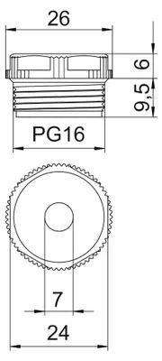 Produktbild von OBO Bettermann Einschraubnippel 90 PG16 DSMB