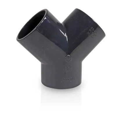 Produktbild von Mega Y-Stück PVC-U 63 mm Klebemuffe 10 bar, grau