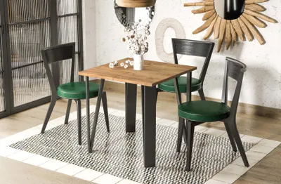 Immagine prodotto di Tavolo da pranzo allungabile Endo-Möbel Adeo 80cm - 170cm struttura in metallo (rovere Craft)
