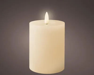 Obrázek produktu pro LED svíčka s funkcí časovače 7x11cm vosk rustikální krémová / teplá bílá