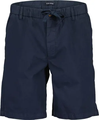 Produktbild von Blue Seven Herren Twill Bermuda mit elastischem Bund - Unifarbene Kurze Hose in Nachtblau Größe 3XL