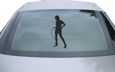 Produktbild von Indigos UG - Aufkleber Heckscheibe & Motorklappe DE2375 - schwarz - 600x272 mm - Domina - Auto Scheiben Fenster Heckklappe Tuning Racing JDM - Die cut