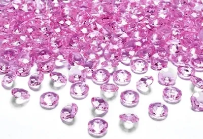 Produktbild von Deko Acryl Diamanten, 12mm, rosa, 100 Stück