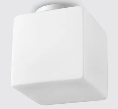 Image de Plafonnier CUBIX NET 1xE27/40W, blanc/opale L L : 200, l : 200, H : 225, douille E27, intensité lumineuse variable