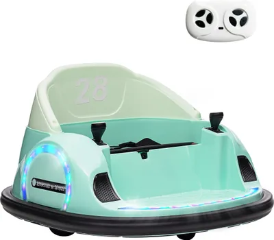 Produktbild von AIYAPLAY 12V Kinder Autoscooter mit 2,4 G Fernbedienung, Elektro Bumper mit Musik und Lichtern, 2 km/h, Kinder Elektroauto mit 360°-Drehung, für 1,5-5 Jahre, Grün