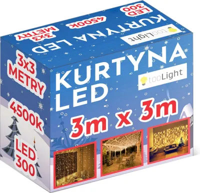 Zdjęcie produktu dla Kurtyna LED 300 diod 3x3m