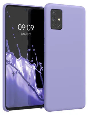Produktbild von kwmobile Handyhülle für Samsung Galaxy A51 Hülle - Case Silikon - Kabelloses Laden - Schutzhülle Cover in Lavendel