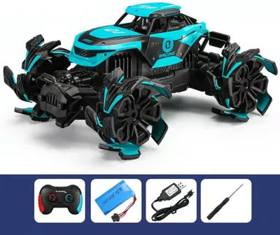Produktbild von 1:12 Fernbedienung Stunt Car Allradantrieb Klettern Offroad Vehicle Kinder RC Speed Toys Blue 2 Batterien