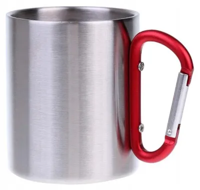 Produktbild von Eurobatt Edelstahl Becher mit Karabiner 300ml