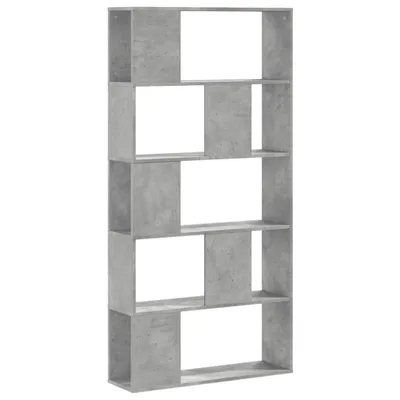 Obrázek produktu pro vidaXL Knihovna 5 polic betonově šedá 80,5x23,5x162,5 cm materiál na bázi dřeva