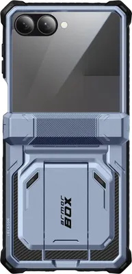 Produktbild von I-Blason, Hülle für Galaxy Z Flip 7 Armorbox mit Panzerglas und Gürtelclip, Blau