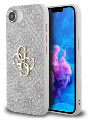 Image de GUESS Étui pour téléphone portable iPhone 16e, Guess Hardcase 4G Big Metal Logo, Rose