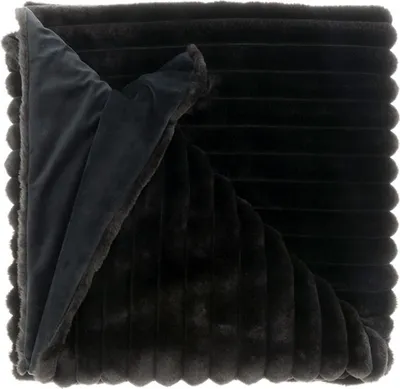 Produktbild von Unique Living |  Plaid Peppe 150x200cm schwarz