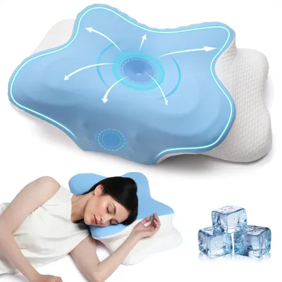 Produktbild von Nackenkissen, Memory Foam, ergonomisch orthopädisch, für Schlaf