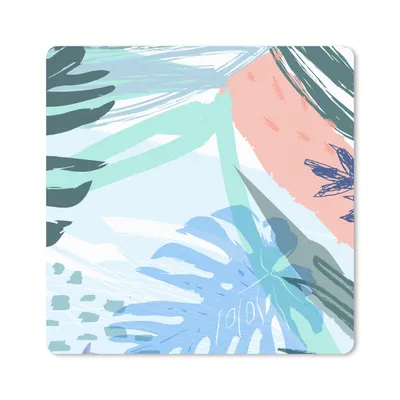 Produktbild von MuchoWow® Mauspad Mousepad Sommer - Blau - Grün 30x30 cm - Mousepads - Maus Mat - Pad - Mausunterlage - Gaming