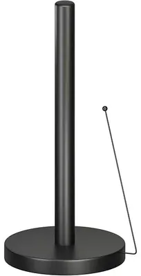 Produktbild von Küchenrollenhalter Stehend - Papierrollenhalter mit Anti-Roll Arm - Stabiler Küchenrollenständer ohne Bohren - Küchenpapierhalter Modern für Standardrollen (Schwarz)