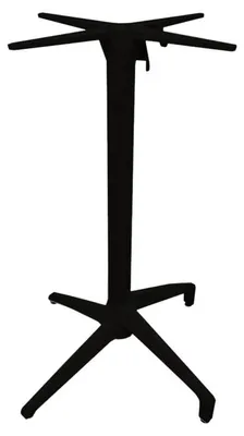 Image de Pied de table en Aluminium et Polypropylène Noir pour Exterieur