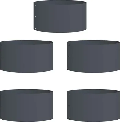 Produktbild von vidaXL Pflanzenring 5 pcs Anthrazit 40 x 40 x 20 cm