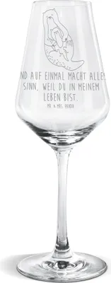 Produktbild von Mr. & Mrs. Panda Weinglas Otter Kind - Transparent - Geschenk, Mutter, wein glas, Geburt, Familie, Weißwein, Für, Baby, Mama, Weißweinkelch