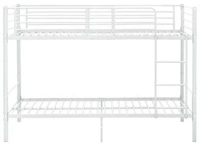Obrázok produktu pre Poschodová posteľ 90 x 200 cm, kovová – pevný rám – bez matraca – na samostatnú montáž – vojenskozelená