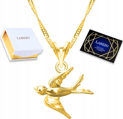 Produktbild von Goldkette Schwalbenmotiv, fliegender Vogel, Tier, SILBER 925