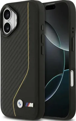 Obrázok produktu pre Puzdro BMW M Carbon Line & Logo MagSafe pre iPhone 17, žlté (BMHMP17S25PCCSCKY)