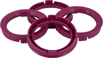 Produktbild von 4x TPi Zentrierringe 7606610 ABS (Acrylnitril-Butadien-Styrol-Copolymerisat) Kohlefaser 66.1mm 76.0mm