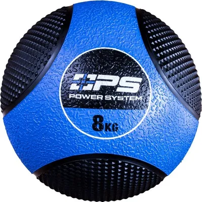 Image de Power System Medicine ball 8 kg noir bleu
