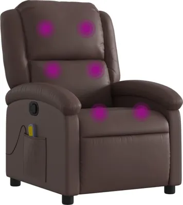 Obrázok produktu pre masážne kreslo vidaXL hnedá Imitácia kože