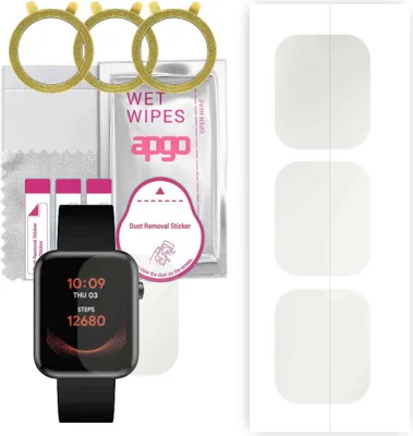 Produktbild von apgo 3 Stück Schutzfolie, Matt, kompatibel mit Mobvoi TicWatch GTH Smartwatch, Hydrogel Displayschutzfolie mit Positionierhilfe, Displayfolie, robust und kratzfest