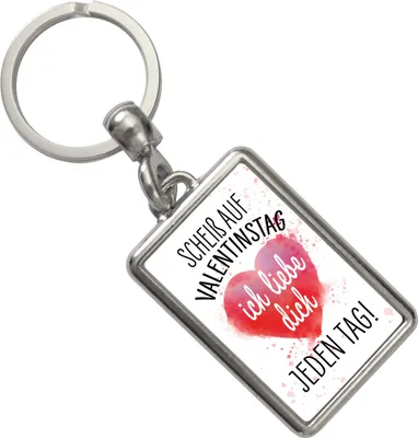 Produktbild von Scheiß auf Valentinstag ich liebe dich jeden Tag Schlüsselanhänger