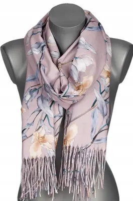 Produktbild von Versoli Damen Schal Blumenmuster mit Fransen Rosa
