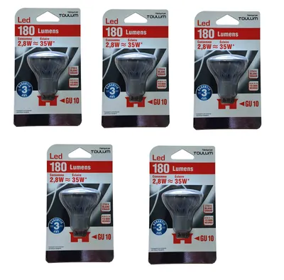 Produktbild von 5x LED GU10 2,8 Watt Glühbirne Glühlampe Energiesparlampe Spots 2700K warmweiß 100°