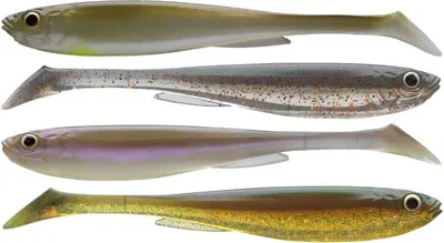 Image de DAIWA PROREX SLIM SHADY NATURE SET, assortiment de poissons en caoutchouc, 10,5cm, 15100-700