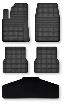 Productafbeelding van Rubberen automatten + tunnelmat voor Citroen C4 III vanaf 2020 (hatchback) – 5-delig, zwart, op maat – Wielganizator Semi-Universal