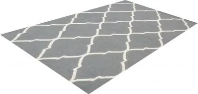 Productafbeelding van Kelim vloerkleed, kleur donkergrijs (155x240 cm)