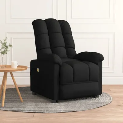 Image de The Living Store Fauteuil de massage Noir Tissu