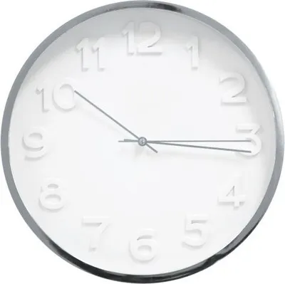Produktbild von Wanduhr, rund, silberfarben