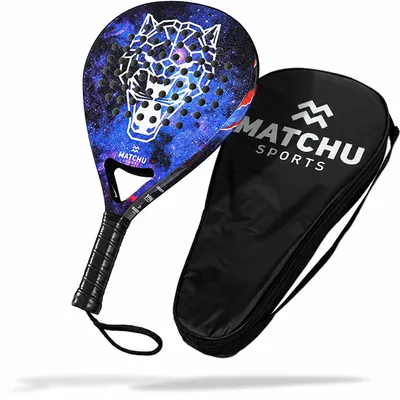 Produktbild von Matchu Sports Panther Padelschläger – 18K Carbon – Diamantform, 360 g – für Fortgeschrittene – inklusive Padeltasche