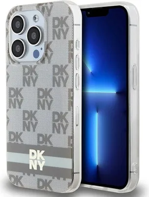 Obrázek produktu pro Etui Dkny Iml Checkered Mono Pattern & Printed Stripes Magsafe Na Iphone 13 Pro / 13 - Beżowe